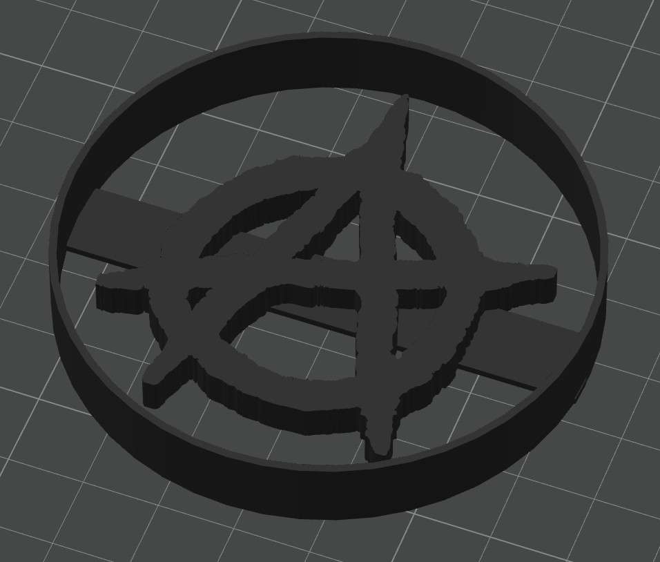 3D preview of the anarchy cookie cutter